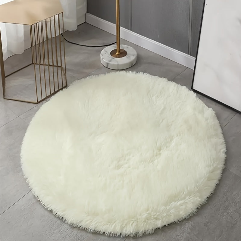 Gemütlicher runder Plüsch-Teppich – Ultraweicher Teppich für Wohnzimmer & Schlafzimmer | Brehn