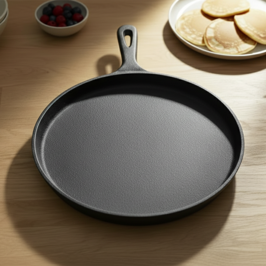 Gusseisenpfanne 26 cm für gleichmäßige Bratergebnisse | Brehn