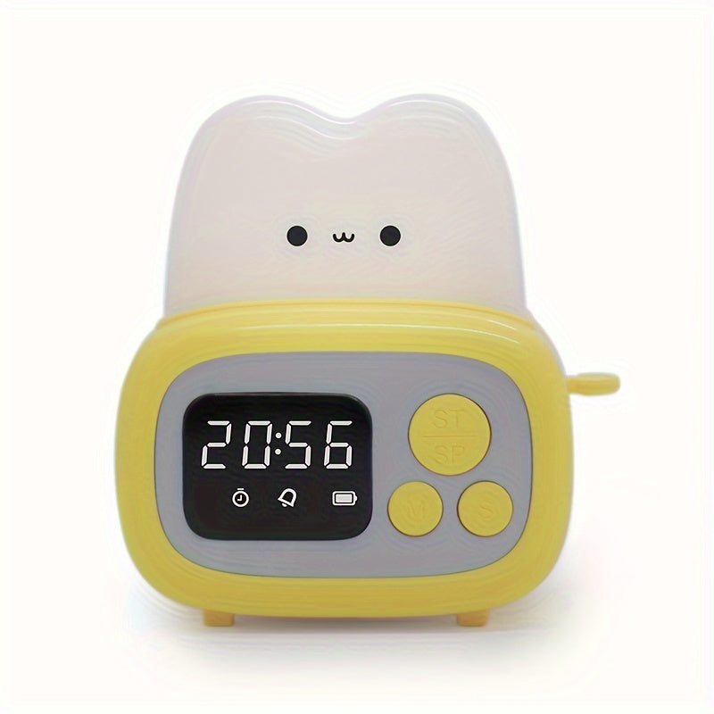 Niedlicher LED-Alarmclock mit USB-wiederaufladbarem Akku | Brehn