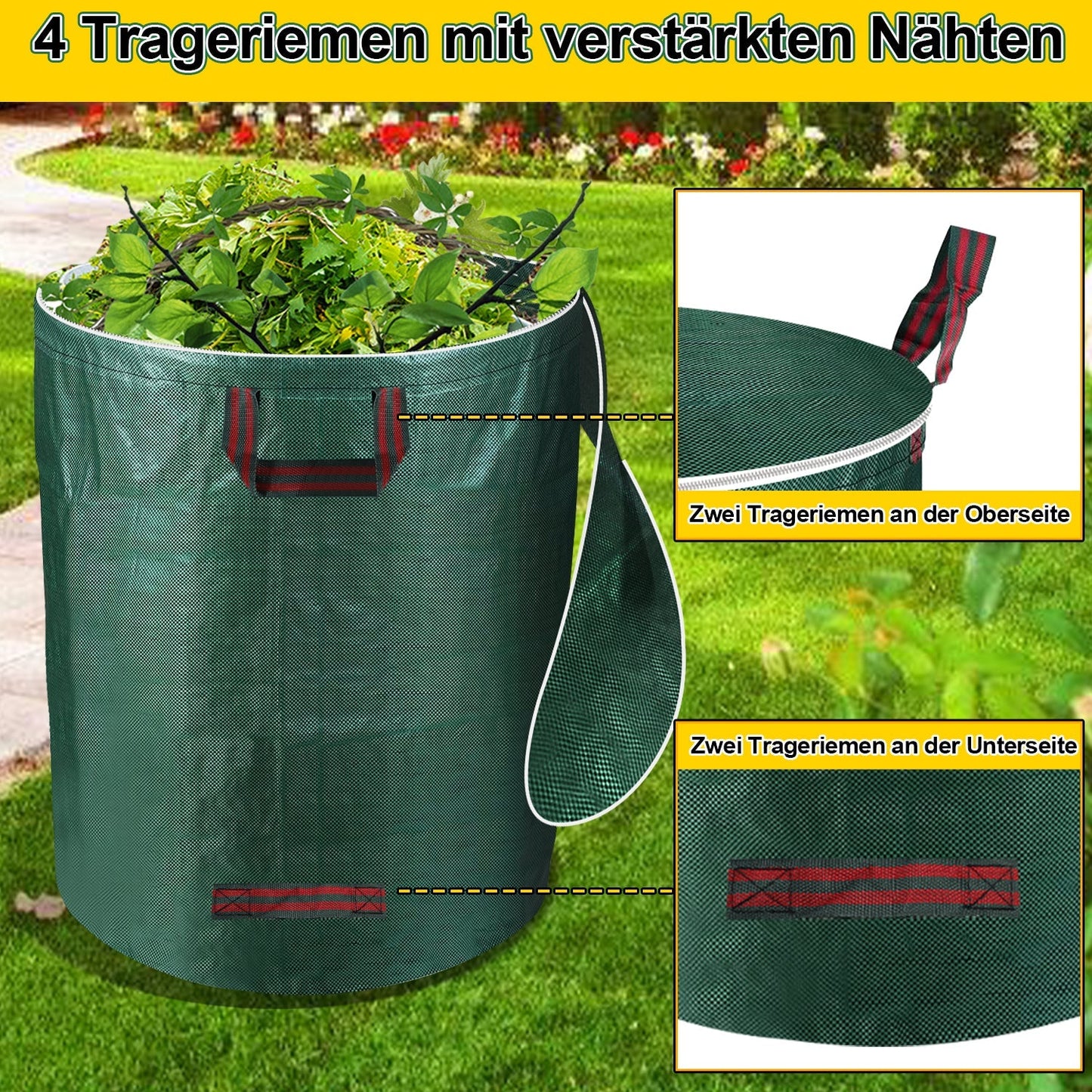 Gartenabfallsack Gartensack 272L mit Deckel | Brehn
