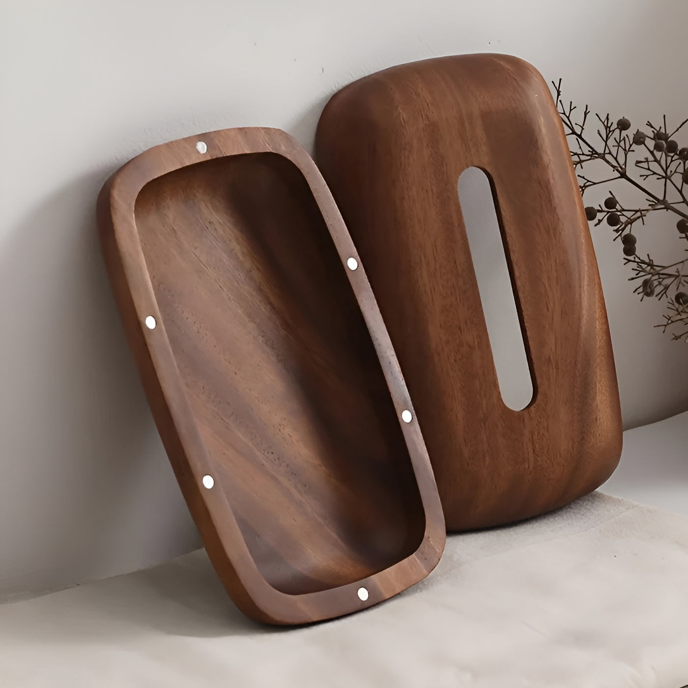 Taschentuchbox aus Walnussholz – Elegant und funktional | Stilvolles Wohnaccessoire