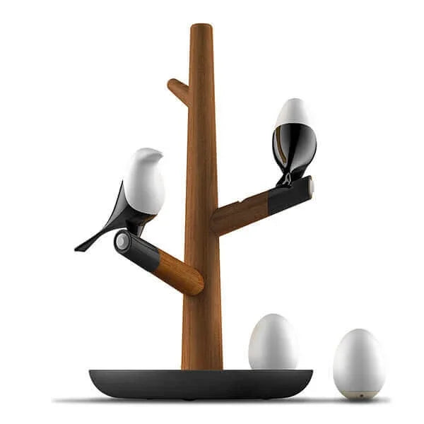 Brehn | BrightOak Eleganz - Smarte Holz Tischlampe mit Bewegungssensor