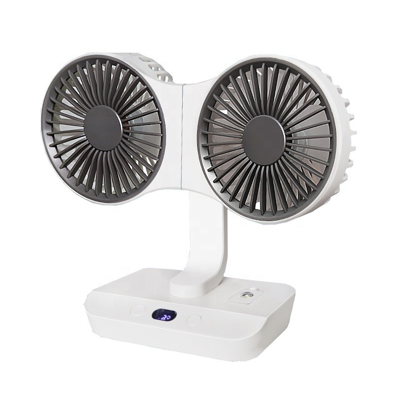 Wiederaufladbarer Ventilator mit Doppelkopf | Brehn