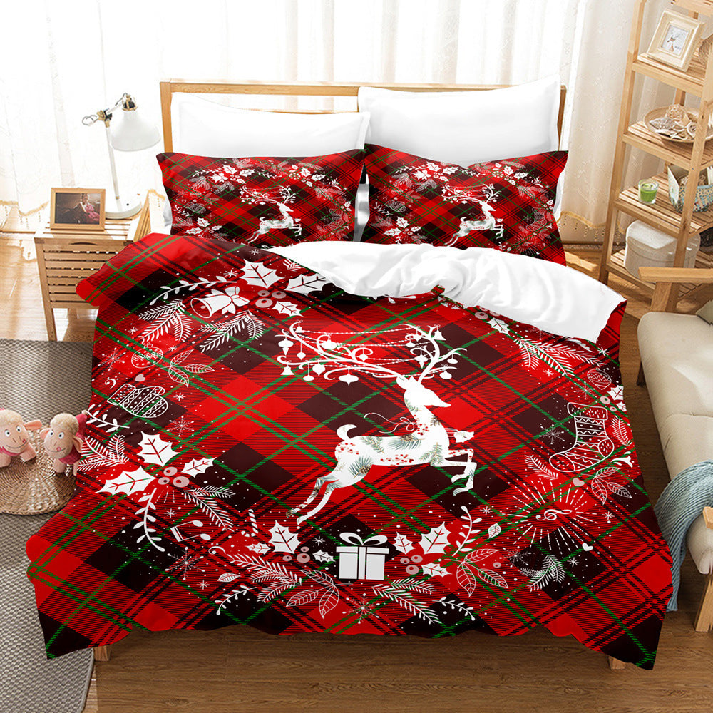 Brehn | Weihnachts Digital Bedrucktes Bettwäsche Set