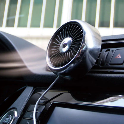 USB Auto Belüftungsventilator mit 3 Geschwindigkeiten & Farbenfrohem LED-Licht | Brehn