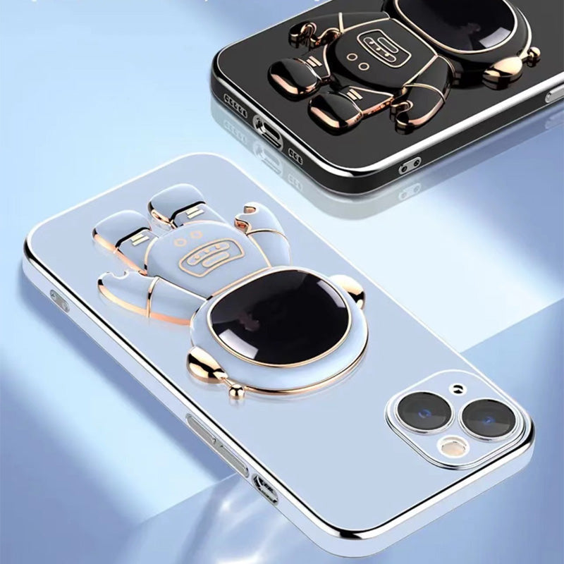 Brehn | 6D Plating Astronaut Versteckte Ständerhülle für iPhone