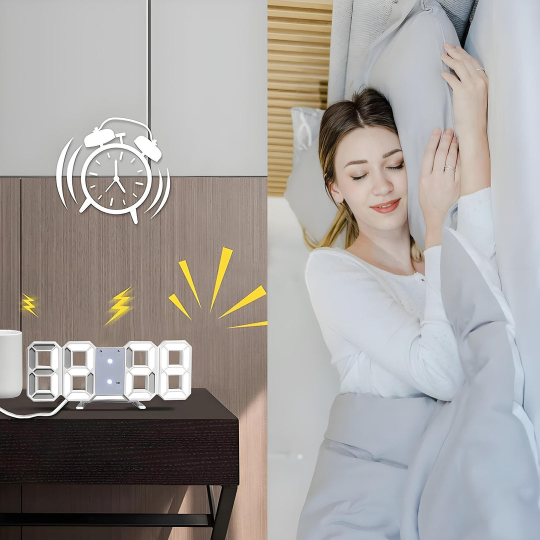 TimeSphere LED 3D Digitaluhr mit Kalender und Temperaturanzeige | Brehn