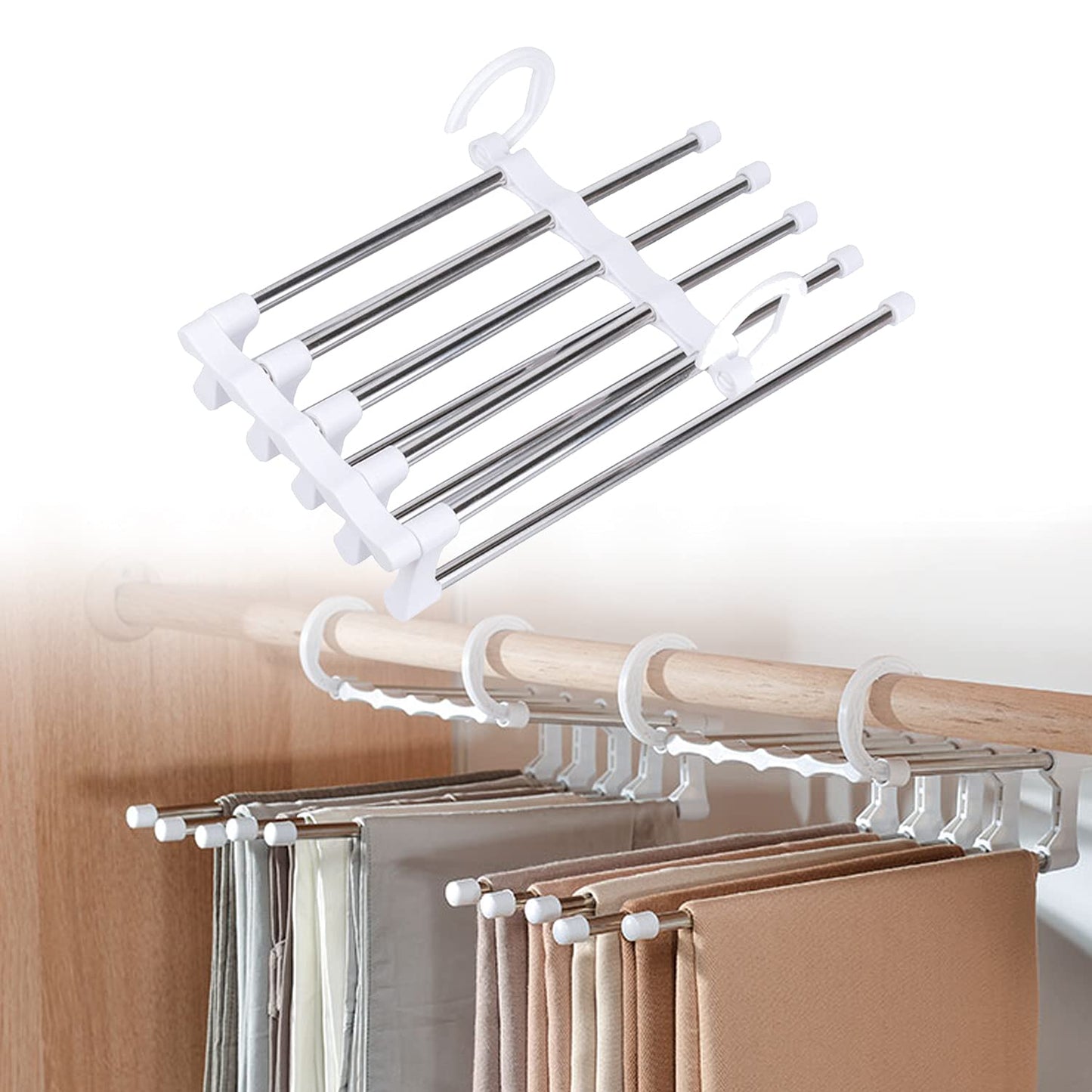 Brehn | RackHanger - 5 in 1 - Multifunktional - Platzsparend - Praktisch - Stilvolles Design