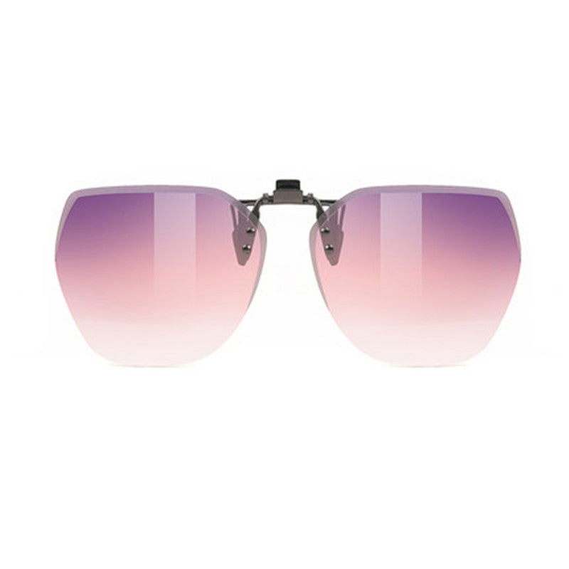 Brehn | Clip-on randlose polarisierte Sonnenbrille, mit Blendfreiheit und hochklappbarem Design, für Outdoor/Fahren