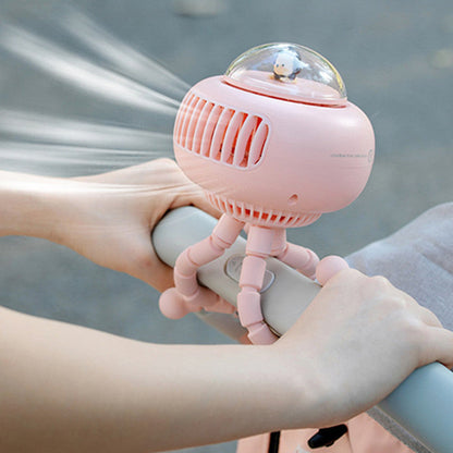 Tragbarer aufladbarer Clip-Kinderwagenventilator mit 130° Oszillation & flexiblem Stativ | Brehn