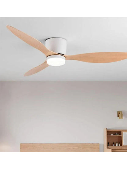 42/52 Zoll Deckenventilatoren mit LED-Lichtern - 3 Farben, 6 Geschwindigkeiten DC-Motor, Fernbedienung, niedrige Boden-Decorative Ventilatoren mit Beleuchtung | Brehn