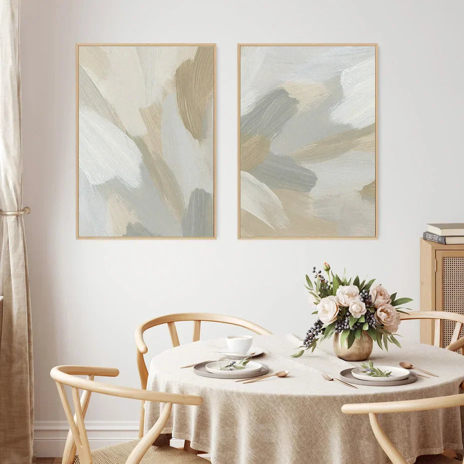 Neutrale Farben Abstrakte Dicke Pinselmalerei Wandkunst Fein Kunst Leinwanddrucke Poster Bilder Für Modernes Wohnzimmer Schlafzimmer Kunstdekoration | Brehn