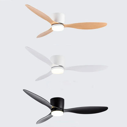 42/52 Zoll Deckenventilatoren mit LED-Lichtern - 3 Farben, 6 Geschwindigkeiten DC-Motor, Fernbedienung, niedrige Boden-Decorative Ventilatoren mit Beleuchtung | Brehn