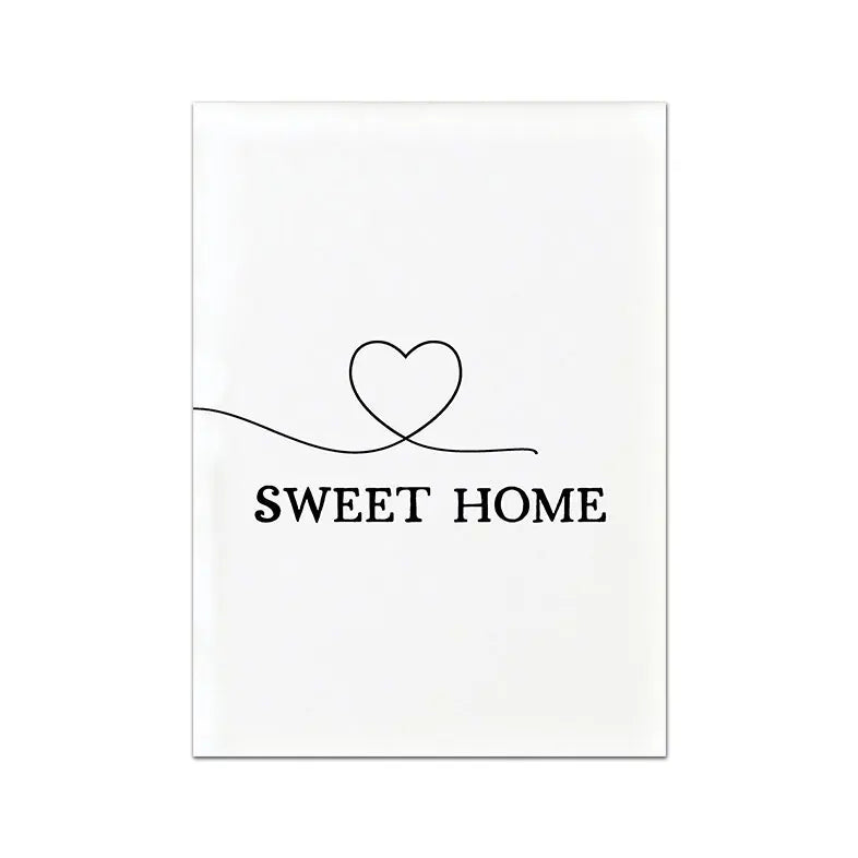 Home Sweet Home Schwarze Weiße Zitate Poster Wandkunst Feine Kunst Leinwanddrucke Minimalistische Nordische Bilder Für Einfache Wohnzimmerdekoration | Brehn