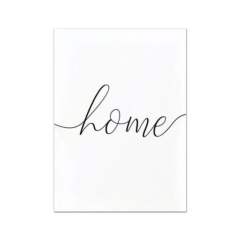 Home Sweet Home Schwarze Weiße Zitate Poster Wandkunst Feine Kunst Leinwanddrucke Minimalistische Nordische Bilder Für Einfache Wohnzimmerdekoration | Brehn