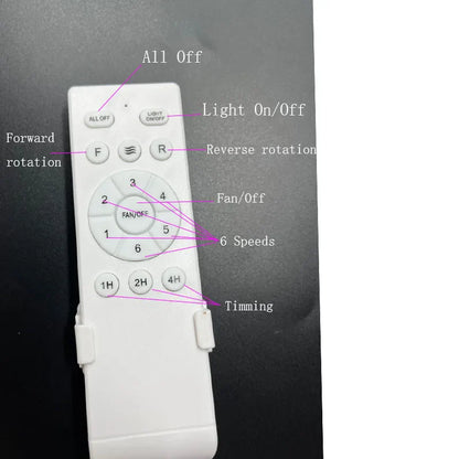 42/52 Zoll Deckenventilatoren mit LED-Lichtern - 3 Farben, 6 Geschwindigkeiten DC-Motor, Fernbedienung, niedrige Boden-Decorative Ventilatoren mit Beleuchtung | Brehn