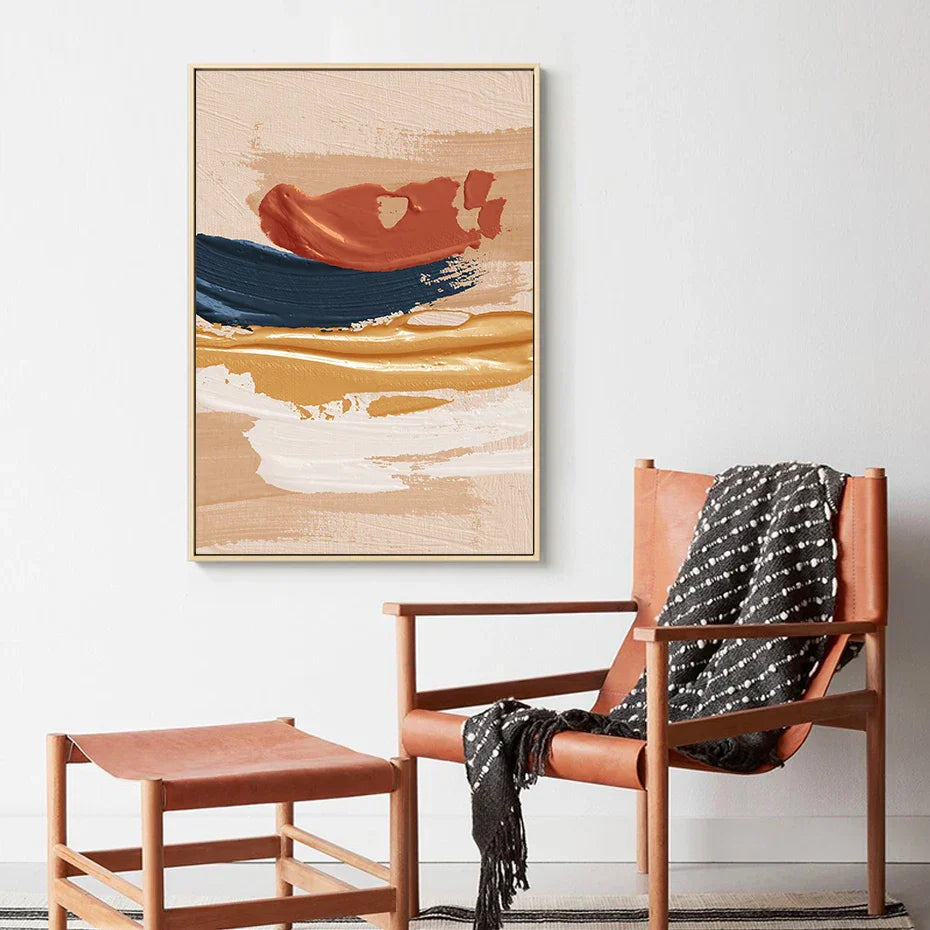 Moderne abstrakte kühne Pinselstrich Farb-Fusion Wandkunst Fine Art Leinwanddrucke Bunte Bilder für das Wohnzimmer | Brehn