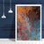 Abstrakter blau-orangefarbener Kunstdruck Nr. 2