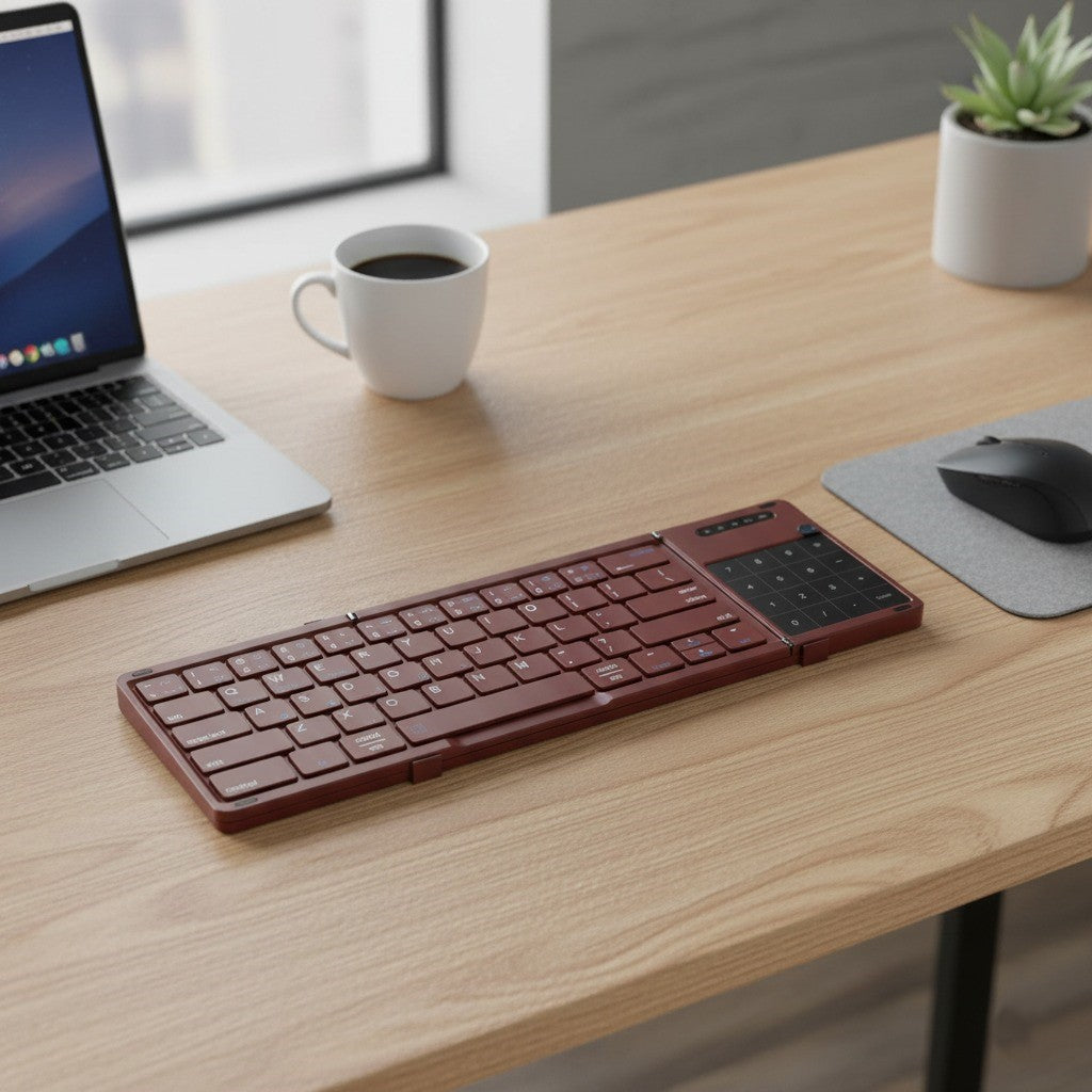 Brehn | Kabellose tragbare schlanke Smart Tri-Fold Bluetooth-Tastatur