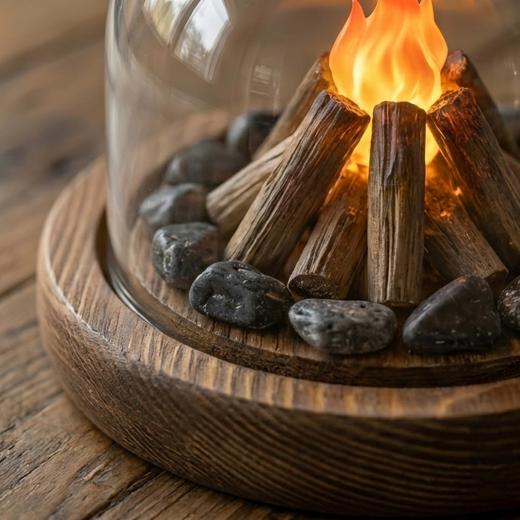 Mini Lagerfeuer Flamme Glasdome Nachtlampe | Brehn