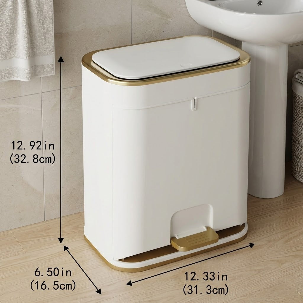 Einfache Reinigung eleganter Badezimmer-Müllbehälter