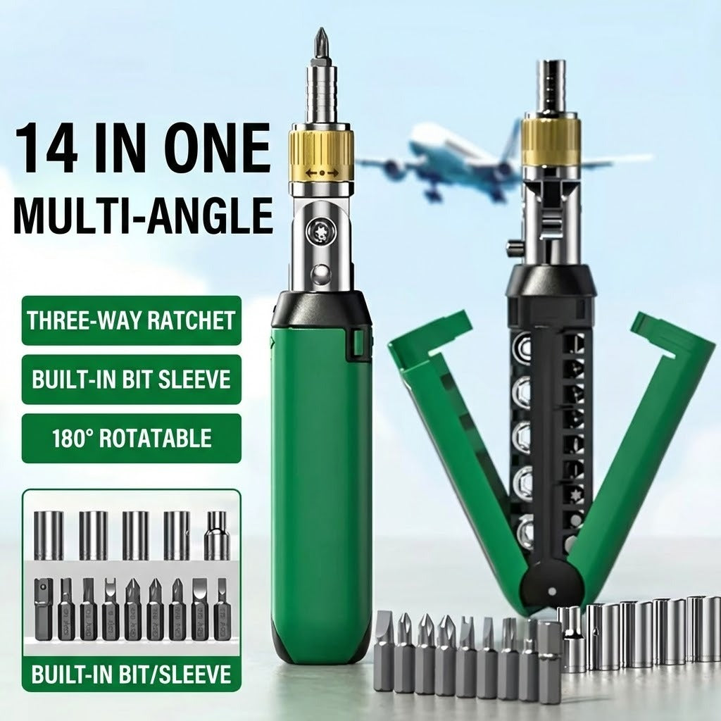 14in1 Multi-Winkel-Ratschenschraubendreher-Set | Brehn