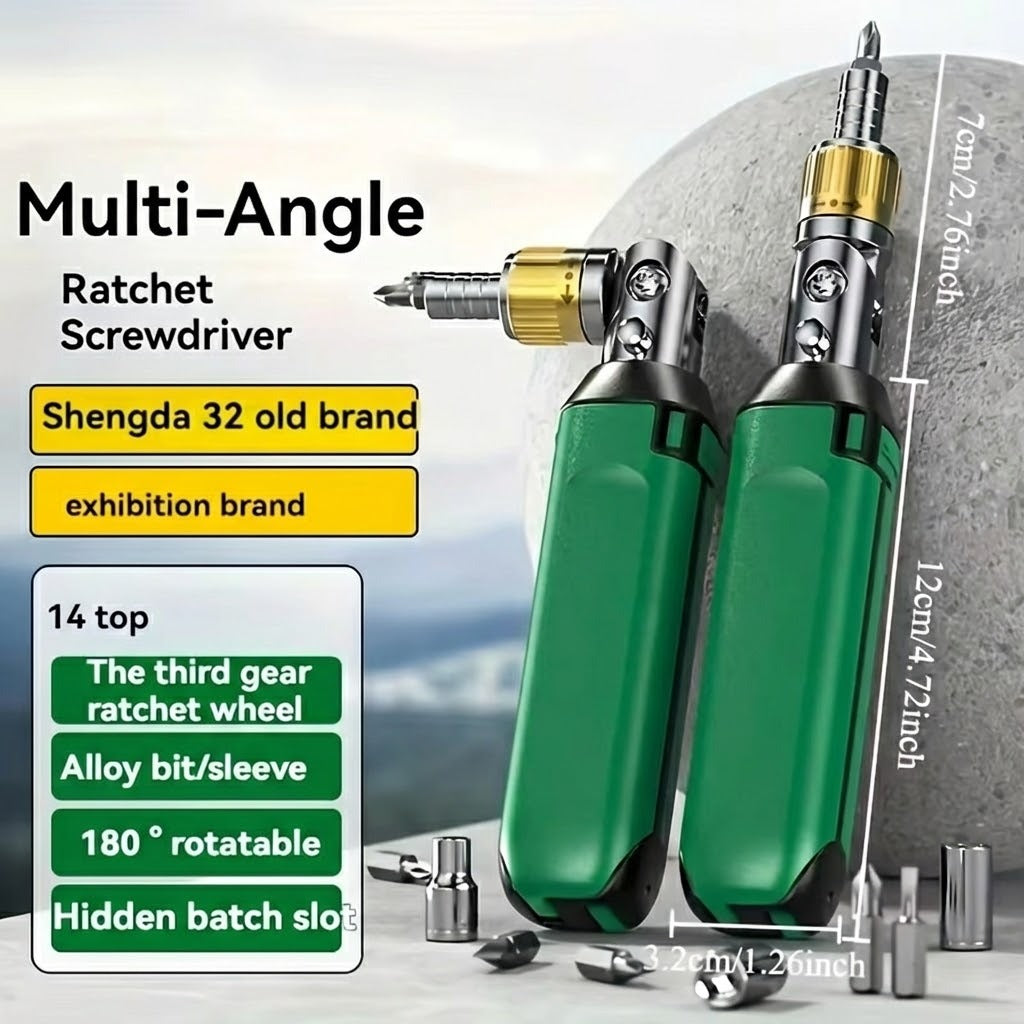 14in1 Multi-Winkel Ratschen-Schraubendreher-Set