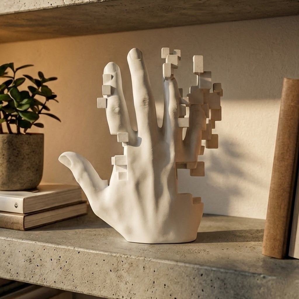 Pixel Palm Mosaic Sci-Fi Schreibtisch Dekor | Brehn