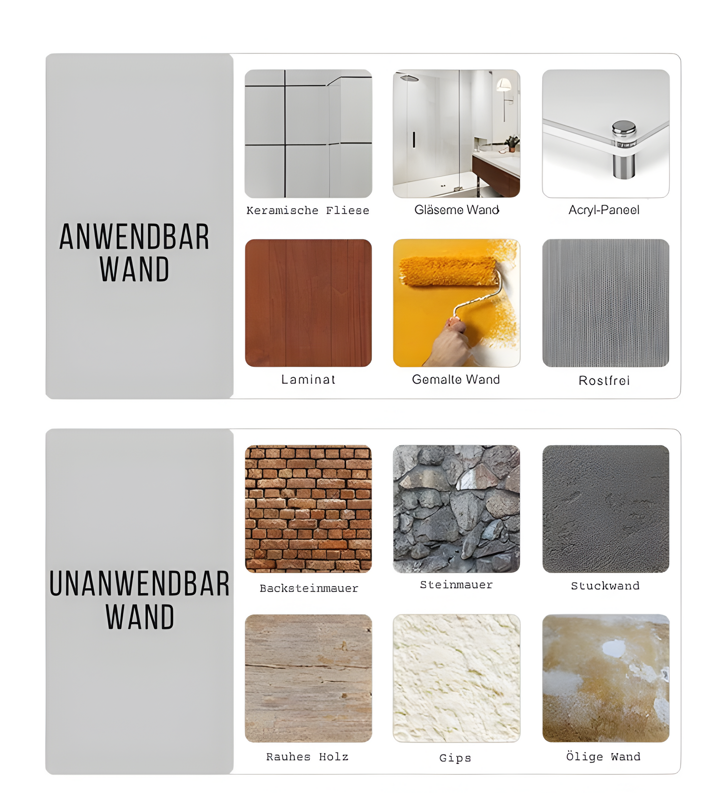 Brehn | Wandzauber 3D Wandfliesen Selbstklebend | Ohne Bohren & Wasserfest | Modernes Design