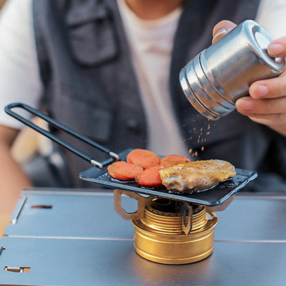 Brehn | Tragbare ultra-kleine antihaftbeschichtete Grillpfanne für Camping im Freien