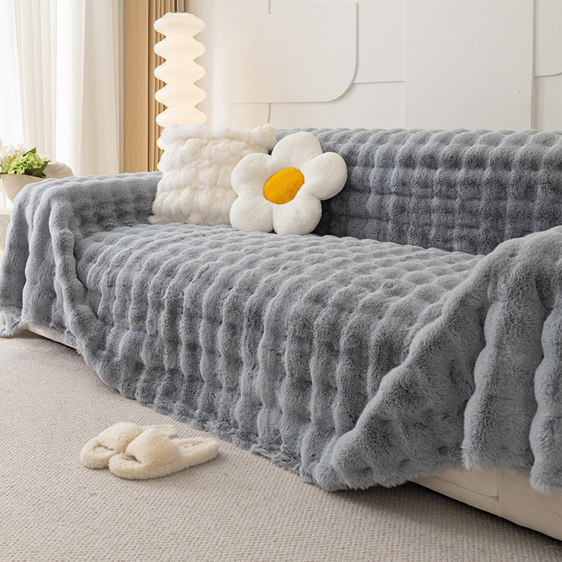 Premium Kunstfell Rutschfeste Sofa Bezüge