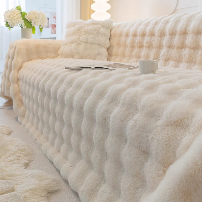 Premium Kunstfell Rutschfeste Sofa Bezüge