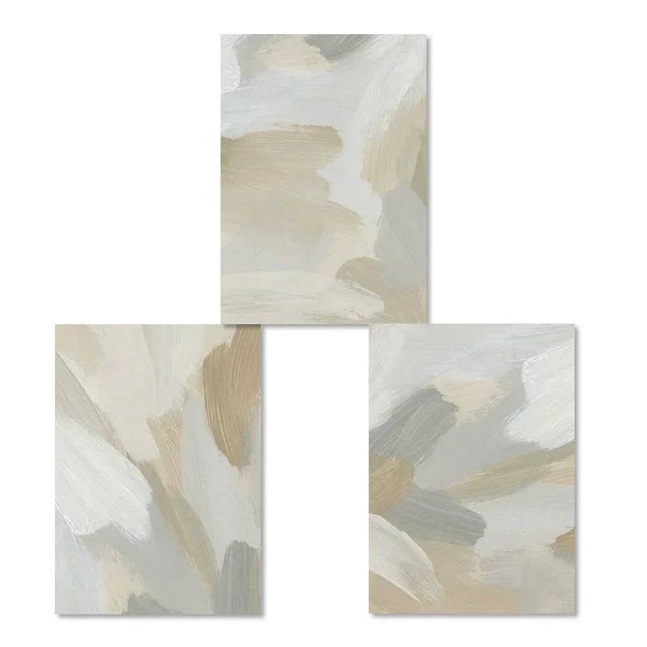 Neutrale Farben Abstrakte Dicke Pinselmalerei Wandkunst Fein Kunst Leinwanddrucke Poster Bilder Für Modernes Wohnzimmer Schlafzimmer Kunstdekoration | Brehn