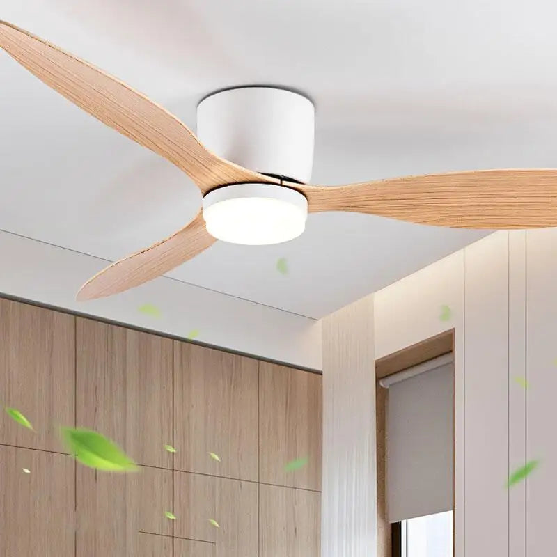 42/52 Zoll Deckenventilatoren mit LED-Lichtern - 3 Farben, 6 Geschwindigkeiten DC-Motor, Fernbedienung, niedrige Boden-Decorative Ventilatoren mit Beleuchtung | Brehn