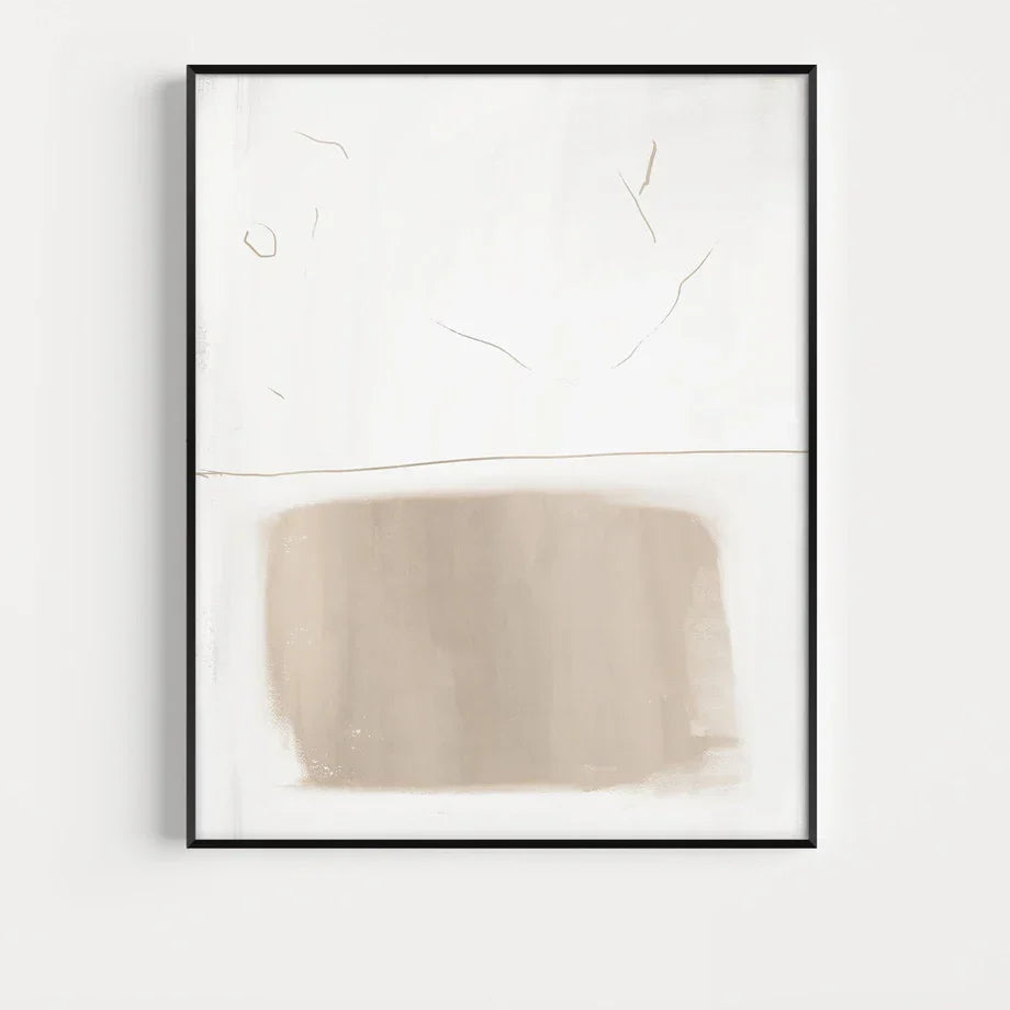 Absolute Minimal Beige White Abstract Wall Art Fine Art Canvas Prints Simple Artworks Für Modernes Apartment Wohnzimmer Kunst Für Zeitgenössische Dekoration | Brehn