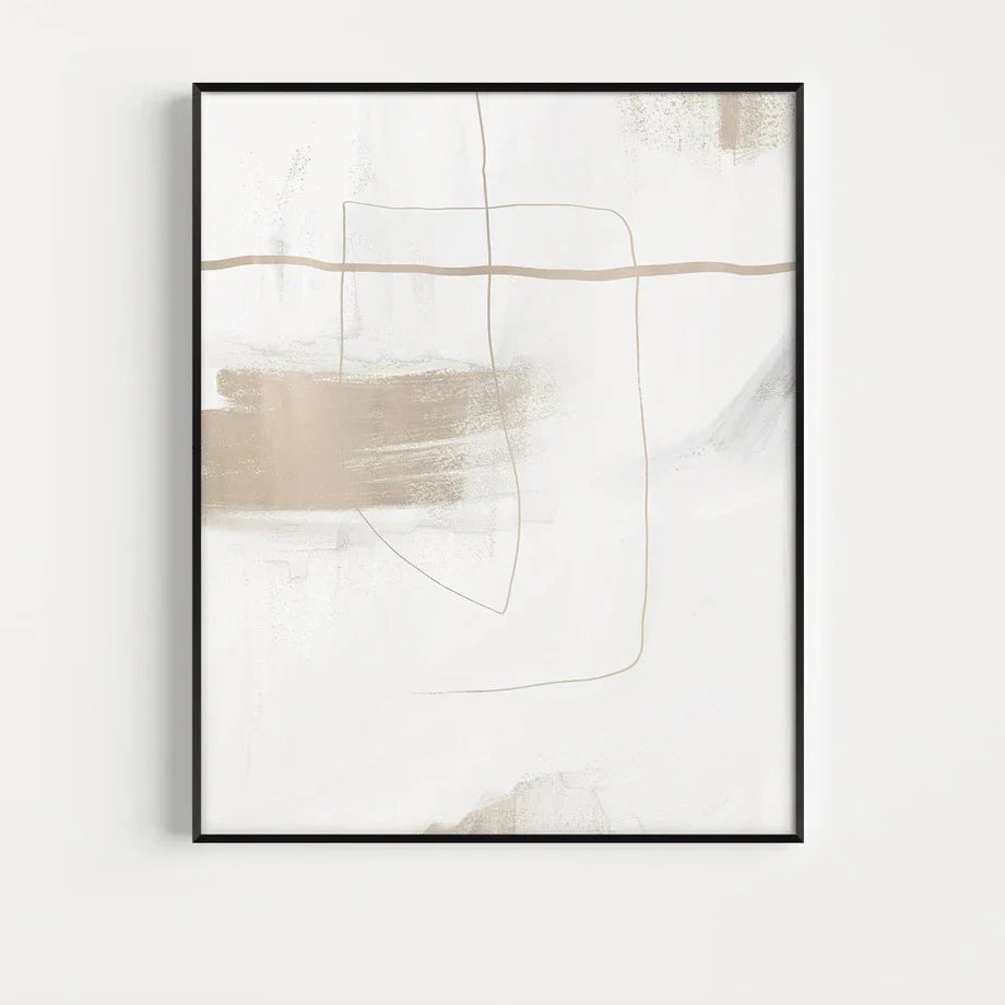 Absolute Minimal Beige White Abstract Wall Art Fine Art Canvas Prints Simple Artworks Für Moderne Wohnung Wohnzimmer Kunst Für Zeitgenössische Dekoration
