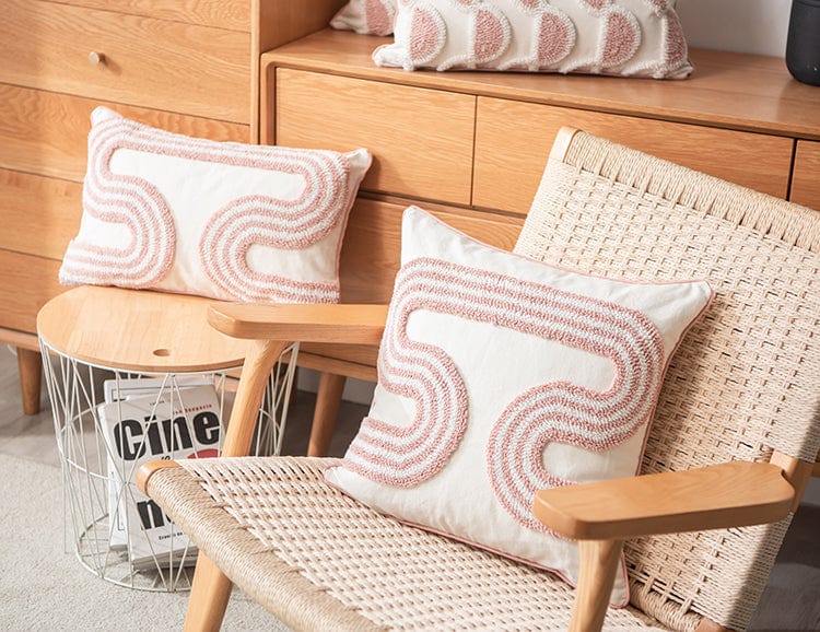 Abstrakte Loop-Tufted Kissen | Brehn