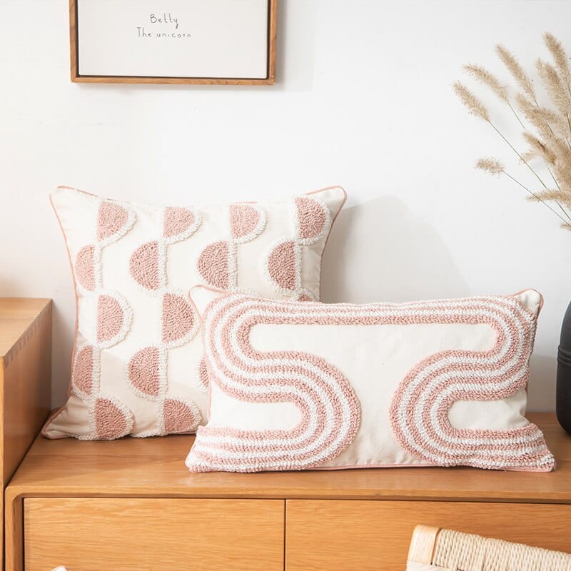 Abstrakte Loop-Tufted Kissen | Brehn