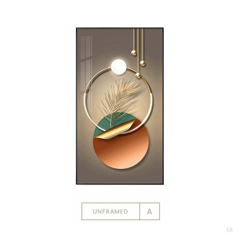 Abstrakte Botanische Lebenskreis Wandkunst Feine Kunst Leinwanddrucke Moderne Ästhetik Bilder für Luxusschlafzimmer Wohnzimmer Home Office Dekor