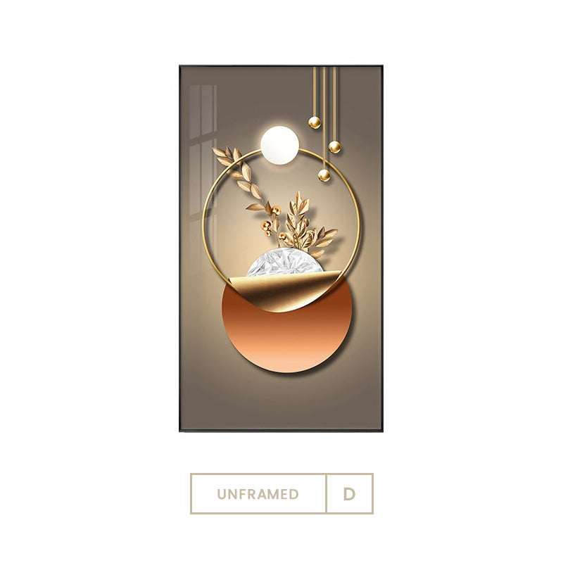 Abstrakte Botanische Lebenskreis Wandkunst Feine Kunst Leinwanddrucke Moderne Ästhetik Bilder für Luxusschlafzimmer Wohnzimmer Home Office Dekor