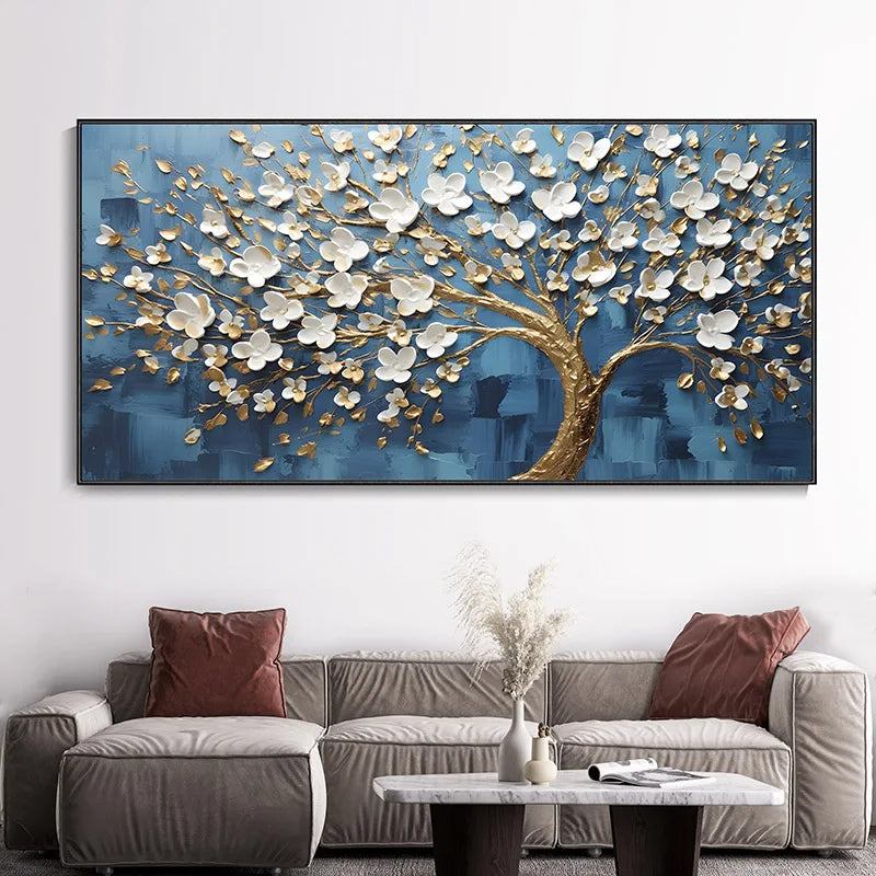 Abstract Kirschblütenbaum Wandkunst Feine Kunst Leinwanddrucke Moderne Botanische Blumenbilder Für Wohnzimmer Schlafzimmer Kunst Dekor | Brehn