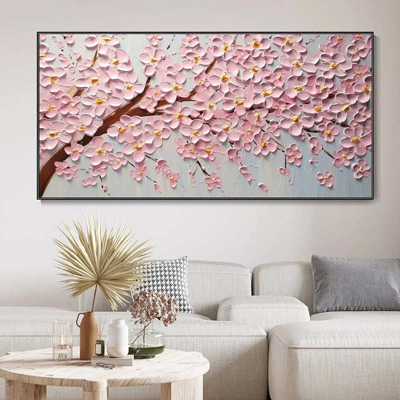 Abstract Kirschblütenbaum Wandkunst Feine Kunst Leinwanddrucke Moderne Botanische Blumenbilder Für Wohnzimmer Schlafzimmer Kunst Dekor | Brehn