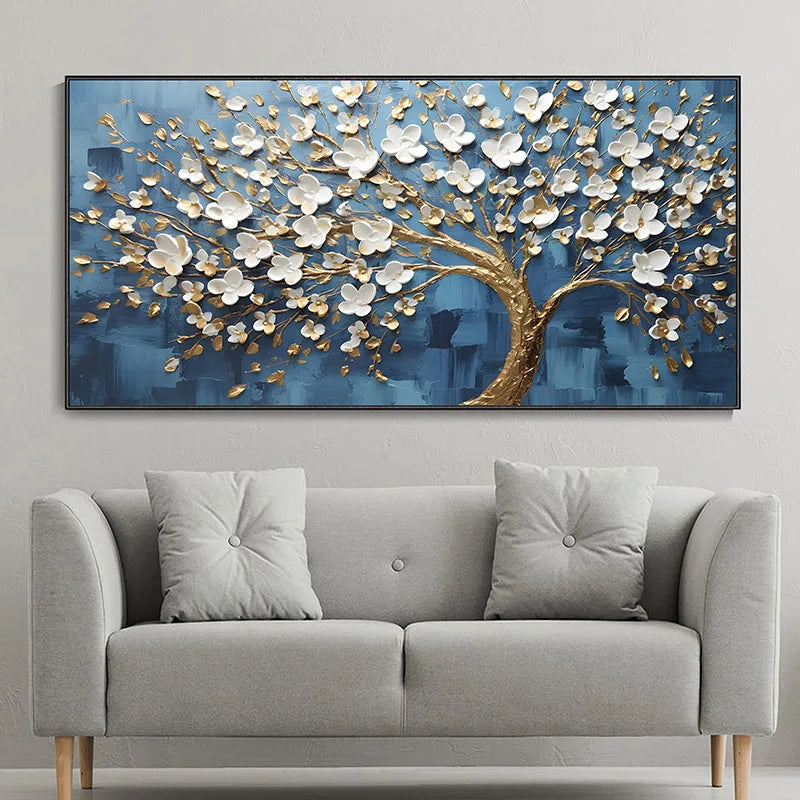 Abstract Kirschblütenbaum Wandkunst Feine Kunst Leinwanddrucke Moderne Botanische Blumenbilder Für Wohnzimmer Schlafzimmer Kunst Dekor | Brehn