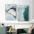 Abstrakte grüne Aqua sandige Strand-Seascape-Wandkunst Fine Art Leinwanddrucke Bilder für moderne Wohnung Wohnzimmer Schlafzimmer Kunstdekoration