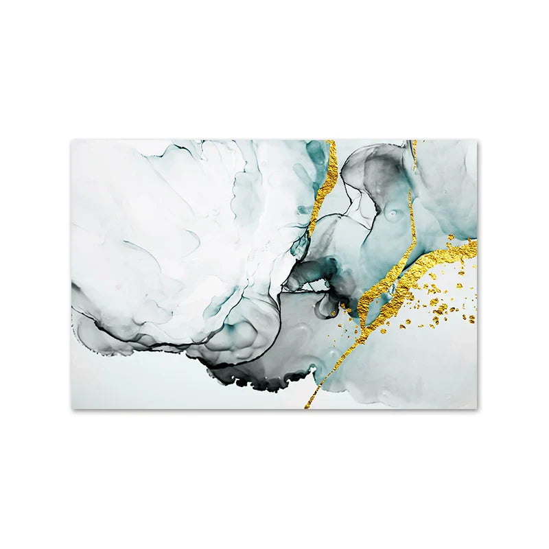 Jade Grün Grau Golden Marmor Druck Abstrakte Wandkunst Feine Kunst Leinwanddrucke Bilder Für Modernes Wohnzimmer Home Office Kunst Dekor