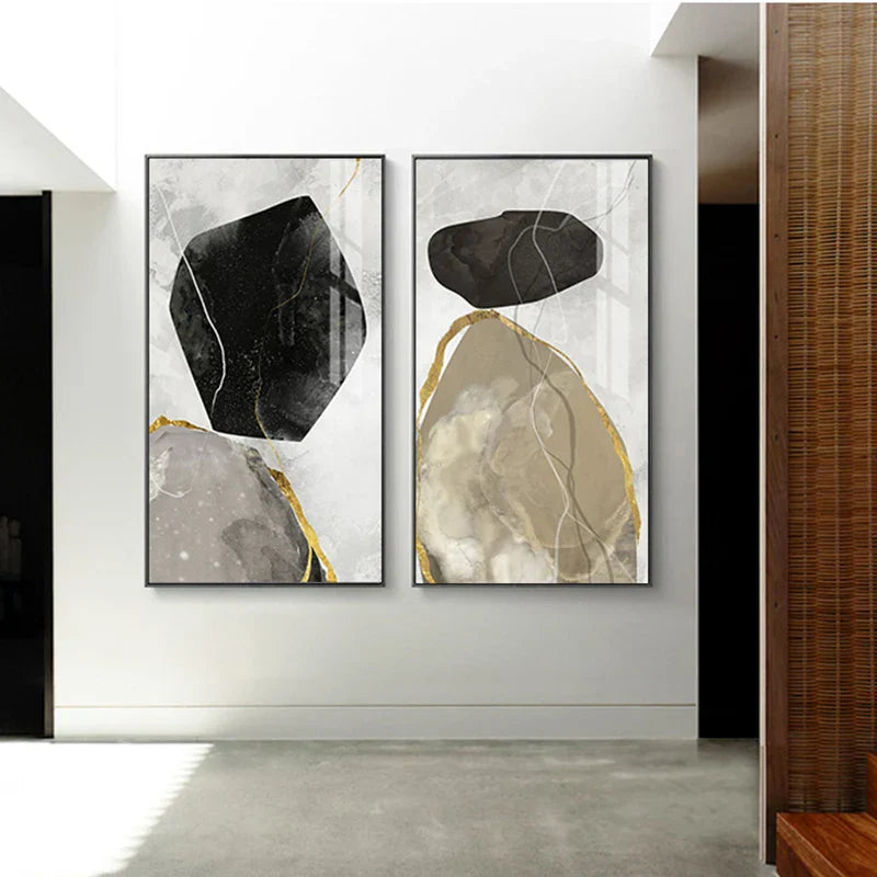 Abstract Zen Kiesel Wandkunst Feine Kunst Leinwanddrucke Nordic Geomorphe Bilder Für Wohnzimmer Schlafzimmer Eingangsbereich Kunst Dekor