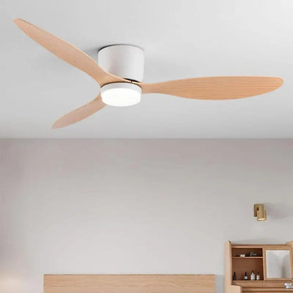 42/52 Zoll Deckenventilatoren mit LED-Lichtern - 3 Farben, 6 Geschwindigkeiten DC-Motor, Fernbedienung, niedrige Boden-Decorative Ventilatoren mit Beleuchtung | Brehn