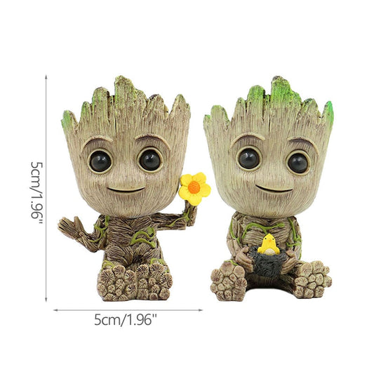 Brehn | Cartoon Groot Miniaturfigur: Verspielte Bürodekoration