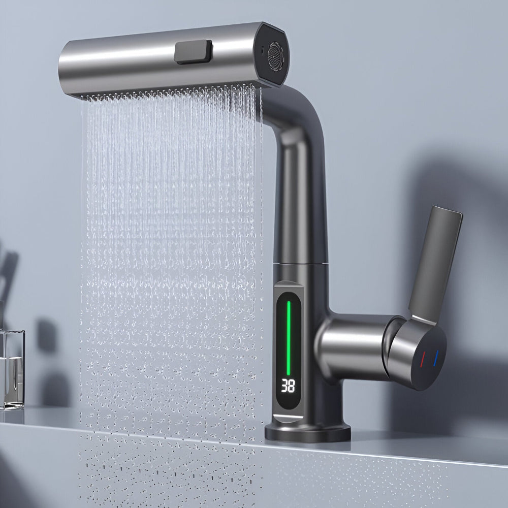 Brehn | Verstellbare Küchenarmatur mit Temperaturanzeige