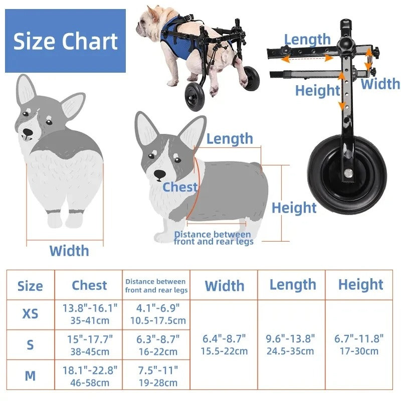 Brehn | Verstellbare Mobilitätshilfe Ergonomischer Hundewagen